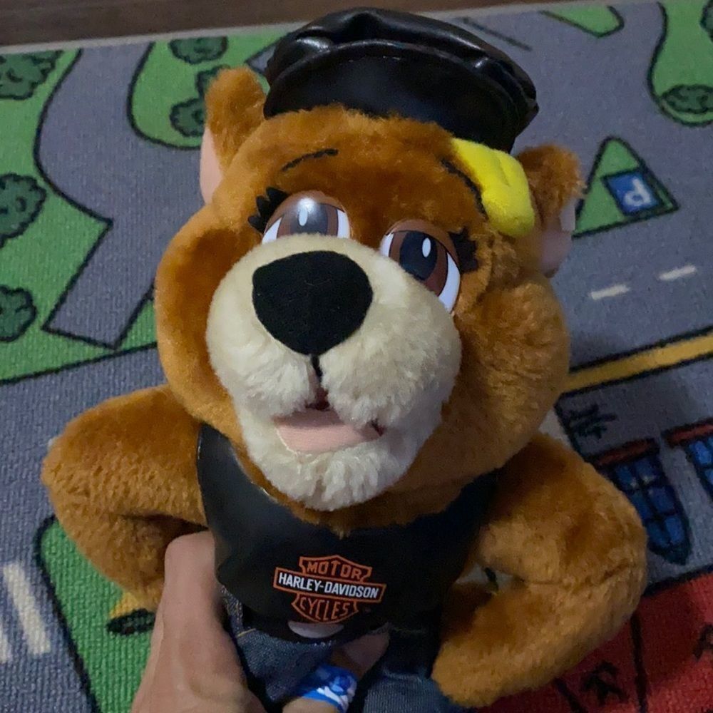 1998 Vintage Harley Davidson Play By Play Biker Babe Stuffed Teddy Bear Animal